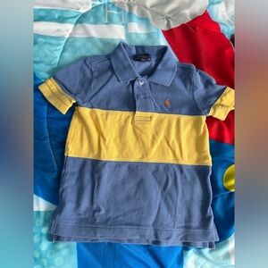 Polo by Ralph Lauren Kids Striped Blue and Yellow Polo